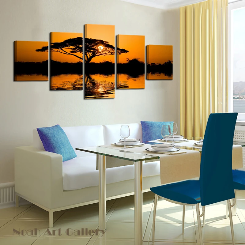 Картина распылителем Sundowners пейзаж печать на холсте Высокое разрешение Печать