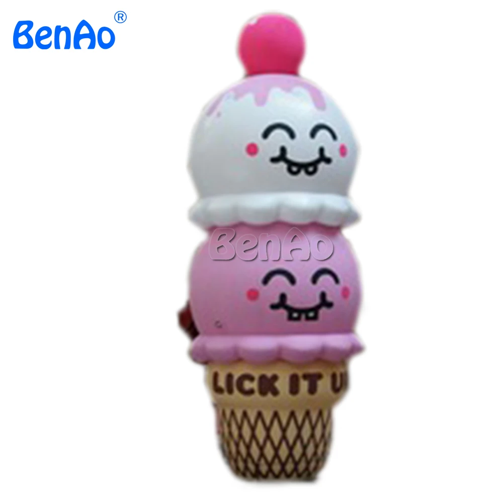 

AC129 BENAO Free shipping+light 3mH inflatable ice cream /icescream cone for advertisment/giant advertising inflatable ice cream