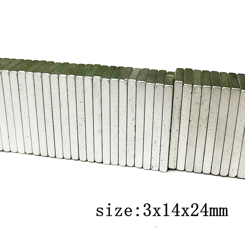 

ENERGETIC Extremely Strong Neodymium Cuboid Magnets N52,Powerful Permanent Rare Earth Magnets 3x14x24mm for 3D Printer Heatbed