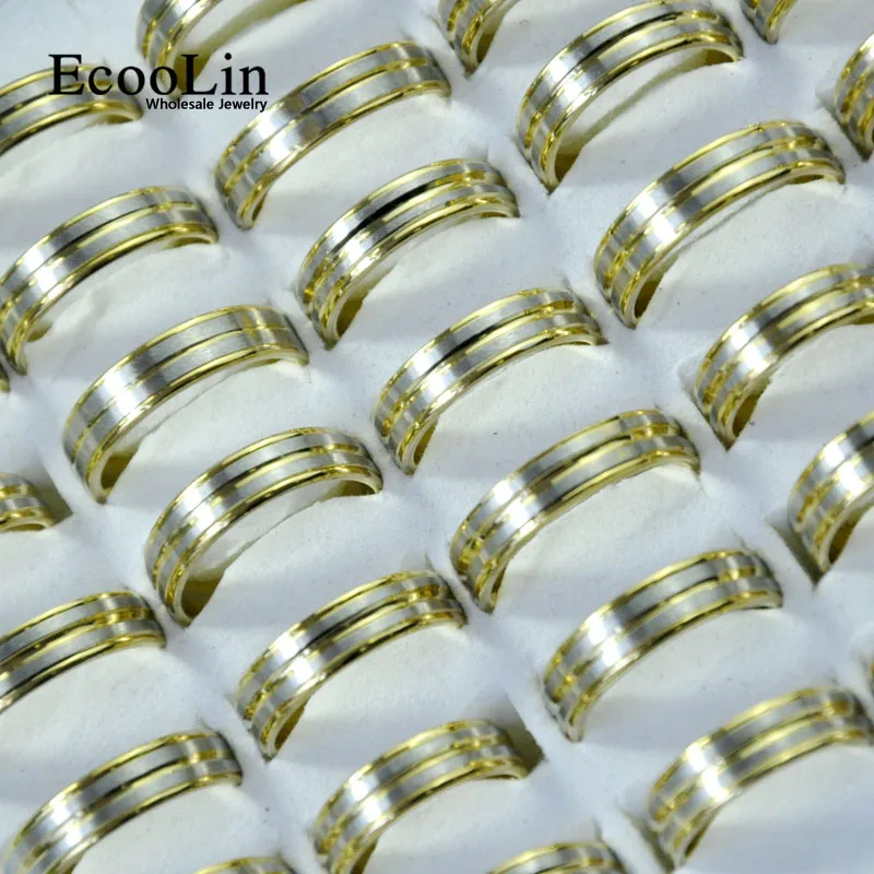 100 шт. кольца из нержавеющей стали в матовую полоску|stainless steel ring|brand rings for womenfashion