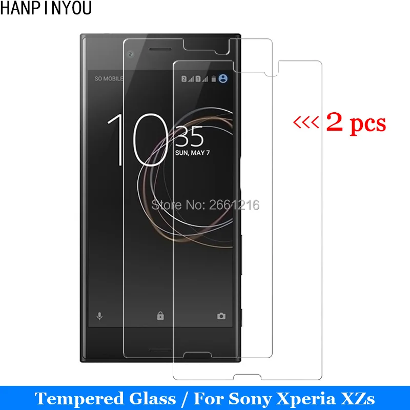 2 шт./лот для Sony XZs закаленное стекло 9H 2.5D Премиум Защитная пленка экрана Xperia / Dual