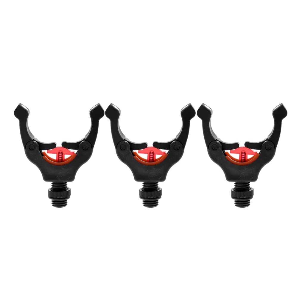 

3 Pieces Butt Lock Rod Grip Rest Fishing Rod Butt Rest Head Black Nylon Pole Bracket Head Universal