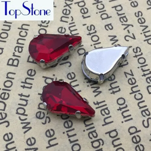 TopStone 5x8 6x10 мм 8x13 мм каплевидные пришивные стразы из стекла высокого качества с кристаллами