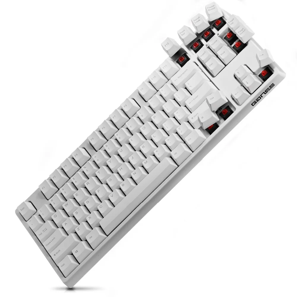 G. S.87C механическая клавиатура [Cherry MX Red Switches] без подсветки TKL 87 key NKRO игровая для