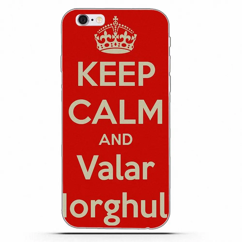 Keep Calm And Valar Morghulis оригинальный для Galaxy Alpha Core Prime Note 4 5 8 S3 S4 S5 S6 S7 S8 S9 mini edge Plus мягкие