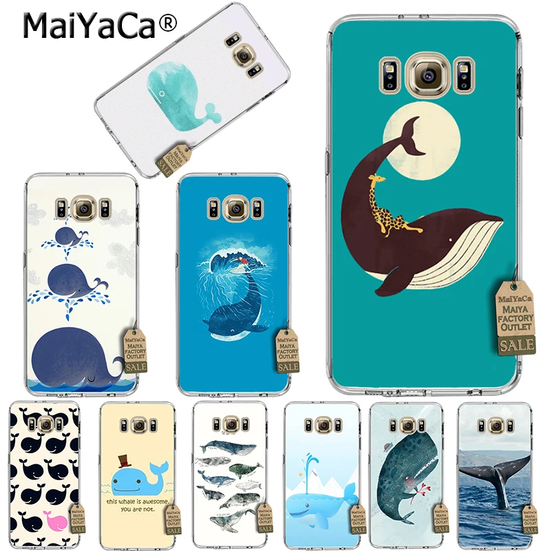Мягкий прозрачный чехол MaiYaCa whale из ТПУ для Samsung s7 edge s8 s8plus s9|phone cases|s6 cases6 plus case |