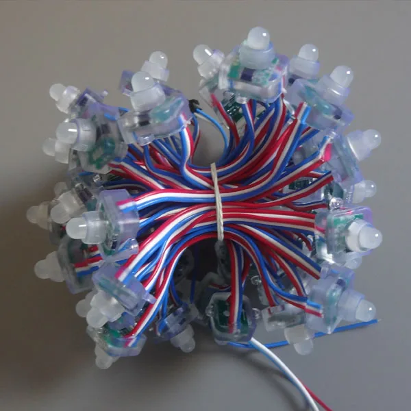 

100pcs/lot Square 5V WS2811 led pixel module light module,addressable digital RGB full color smart node light;Waterproof IP68