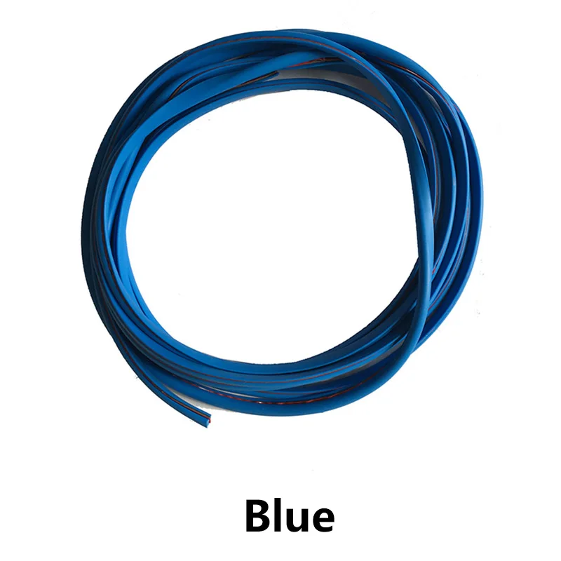 Blue Полоски для защиты дверей автомобиля, резиновые края, молдинги для дверей, боковая защита, наклейка, царапины, для автомобиля, авто стиль - Название цвета: Blue