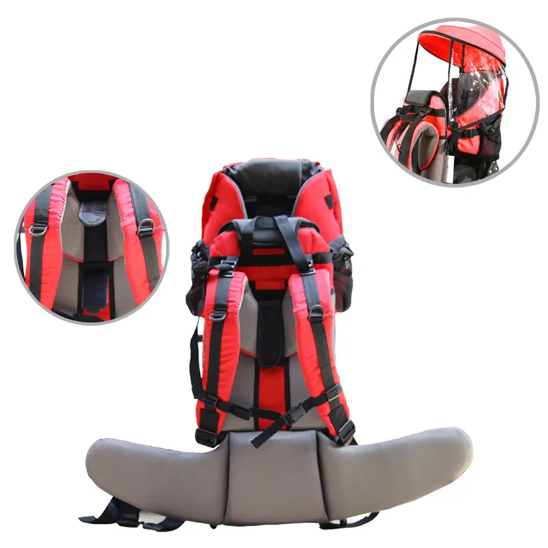 Foldable Baby Travel carrier Waterproof Baby Toddlr Hiking Backpack Outdoor Mountaineering Shade Carrier-Original Frame Chair