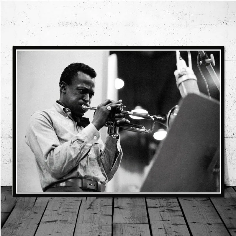 0017 Miles Davis плакат вид синий Джаз Музыкальный альбом художественный постер Картина Настенная картина домашний декор плакаты и принты - Цвет: 0017