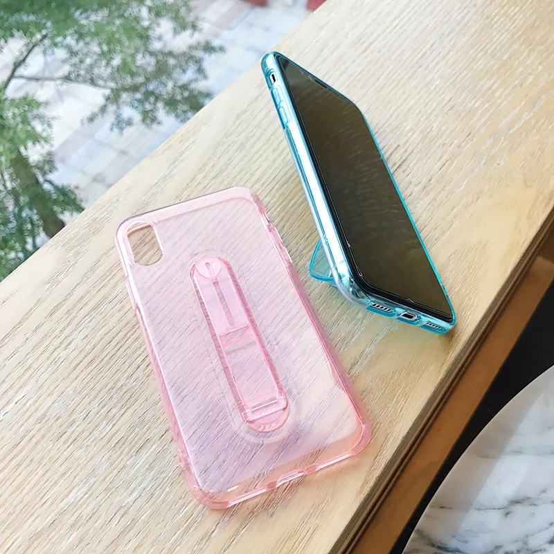 Мягкий прозрачный чехол из ТПУ для iphone X XS MAX XR 5 5S se 6 7 6s 8 Plus с держателем-кольцом