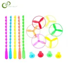 5 шт.лот новинка игрушки оптом летающая фея летающая тарелка НЛО летающее колесо Летающий гироскоп ручная работа бамбуковая Стрекоза подарок WYQ