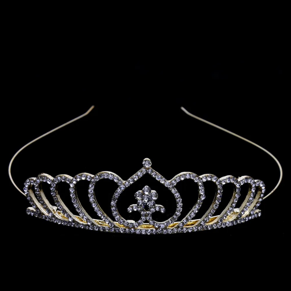 Тиара с кристаллами корона украшения для волос стразы Свадебная вечеринка