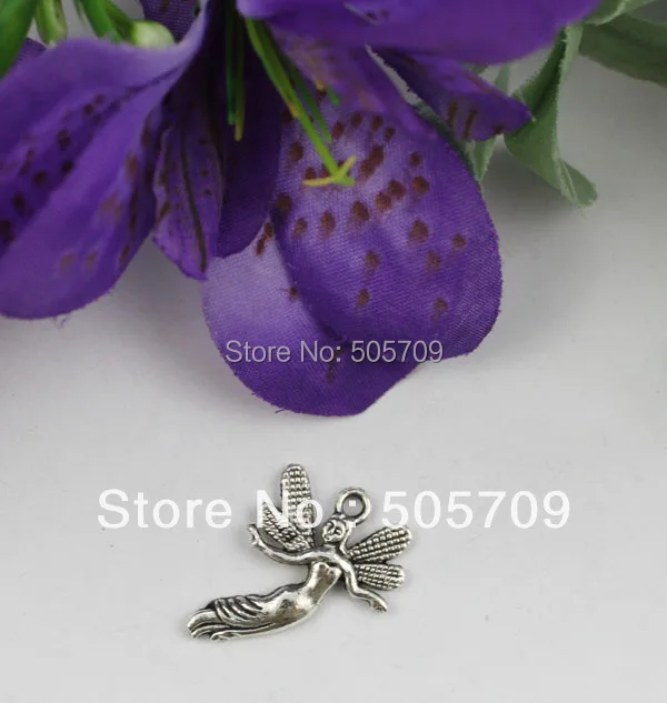 

80Pcs Tibetan silver wing fairy charms A17149