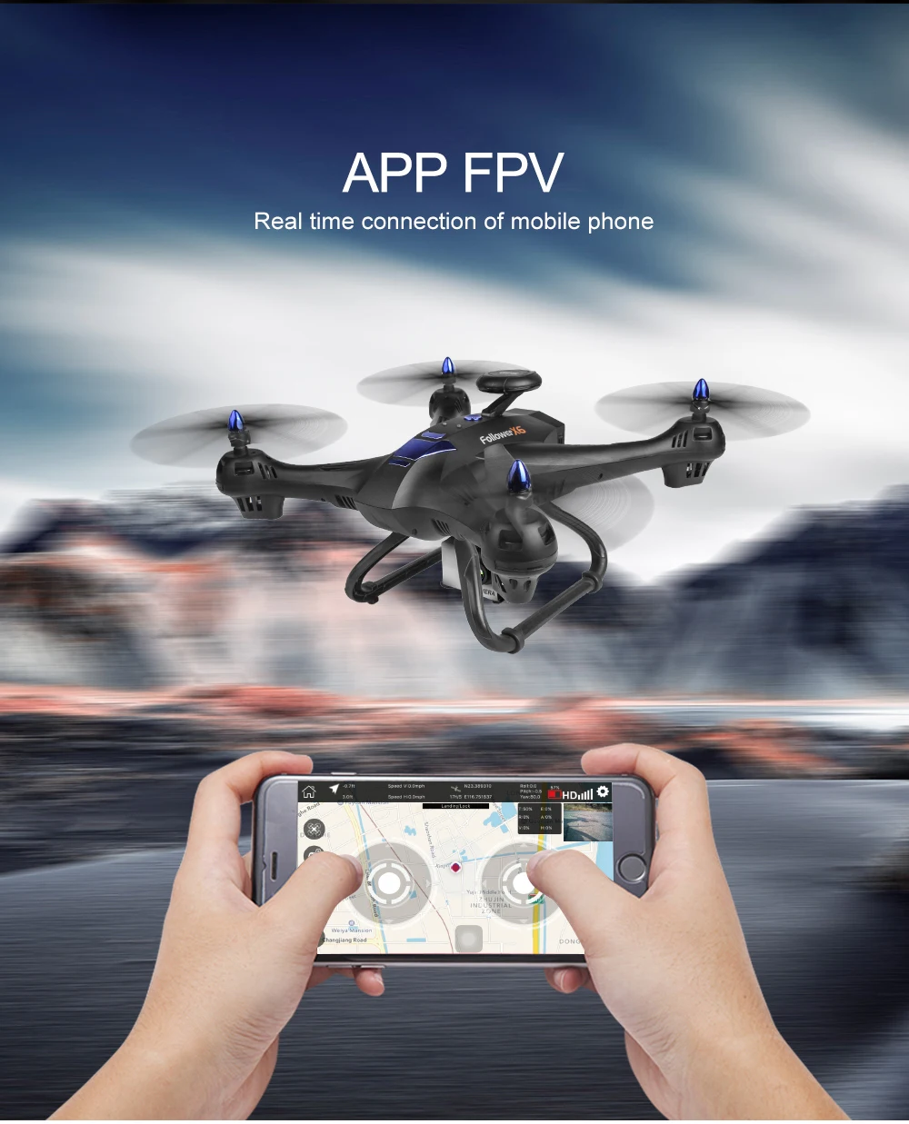 GPS Квадрокоптер с камерой HD следуй за мной Дрон профессиональный X183 Dig Dual VS X8PRO |