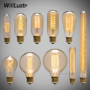 Лампы накаливания Эдисона винтажные Ретро промышленные лампы E27 старинные лампочки модные Лофт лампы накаливания 110 В 220 В 40 Вт