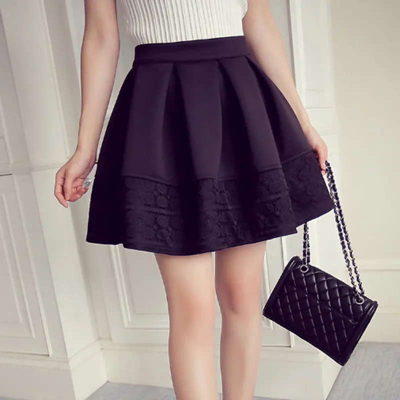 Весна осень 2017 бальное платье мини в стиле ампир кружевная юбка пэчворк с