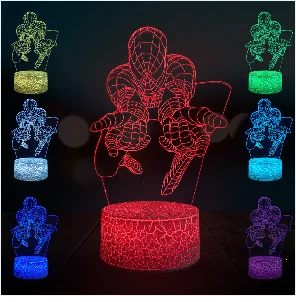 Новая фигурка головы Бэтмена 3D лампа светодиодный ночник USB Домашний многоцветный декоративное освещение детский подарок спальня Рождественская вечеринка игрушка