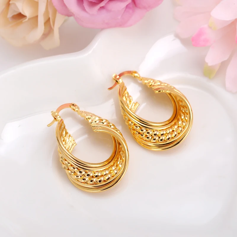Женские серьги из меди и золота 2 пары|earrings fashion|earrings forearrings for women |