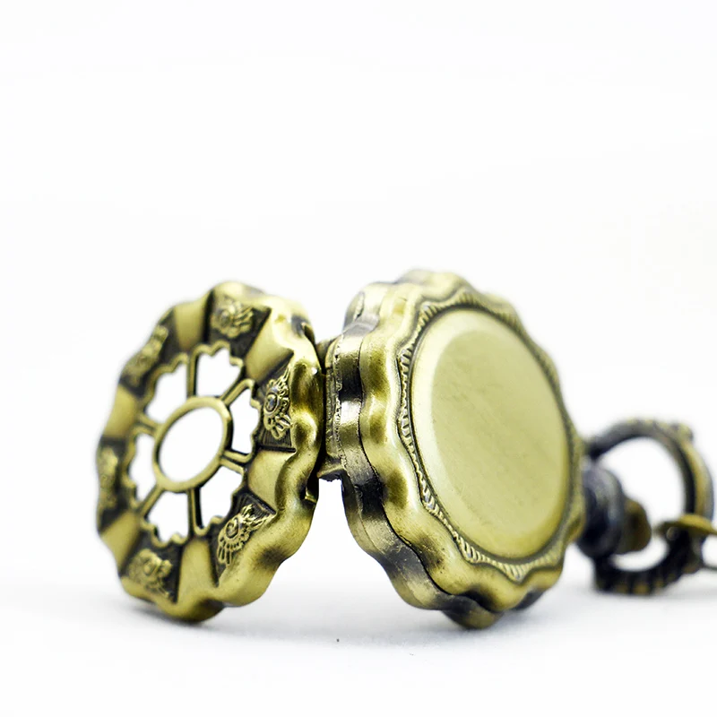 Новые модные бронзовые кварцевые карманные часы в стиле ретро модель TD2156 с