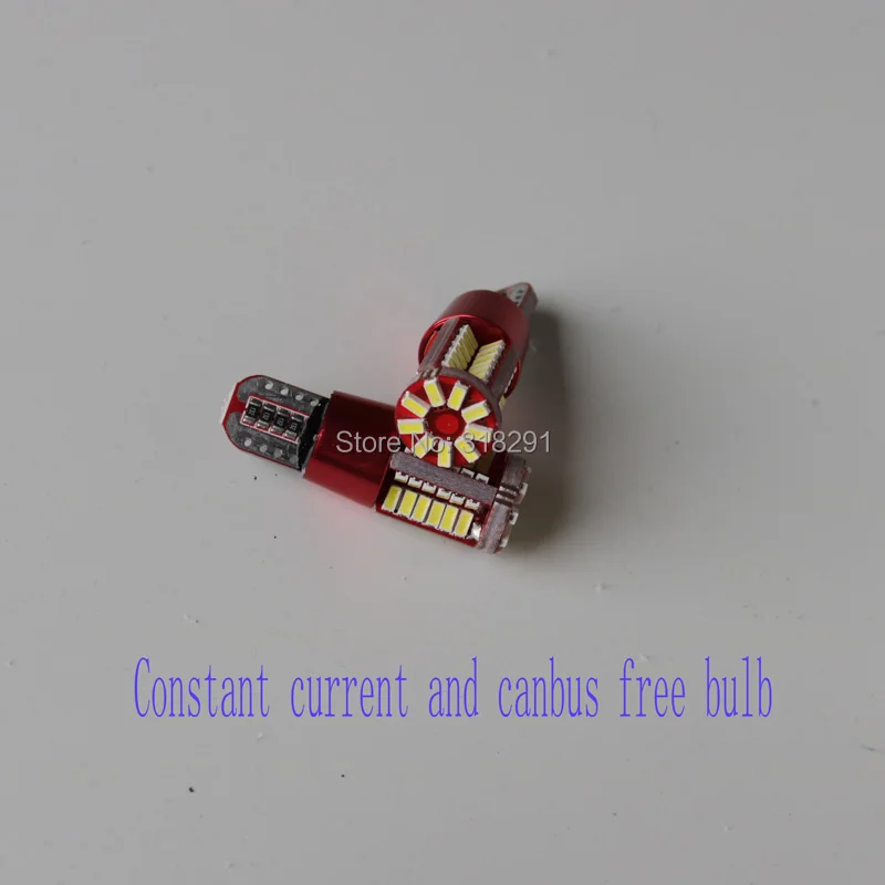 50X Автомобильные светодиодные лампы T10 Canbus без ошибок 57 SMD 3014 led 194 57SMD 57LED Лампочки