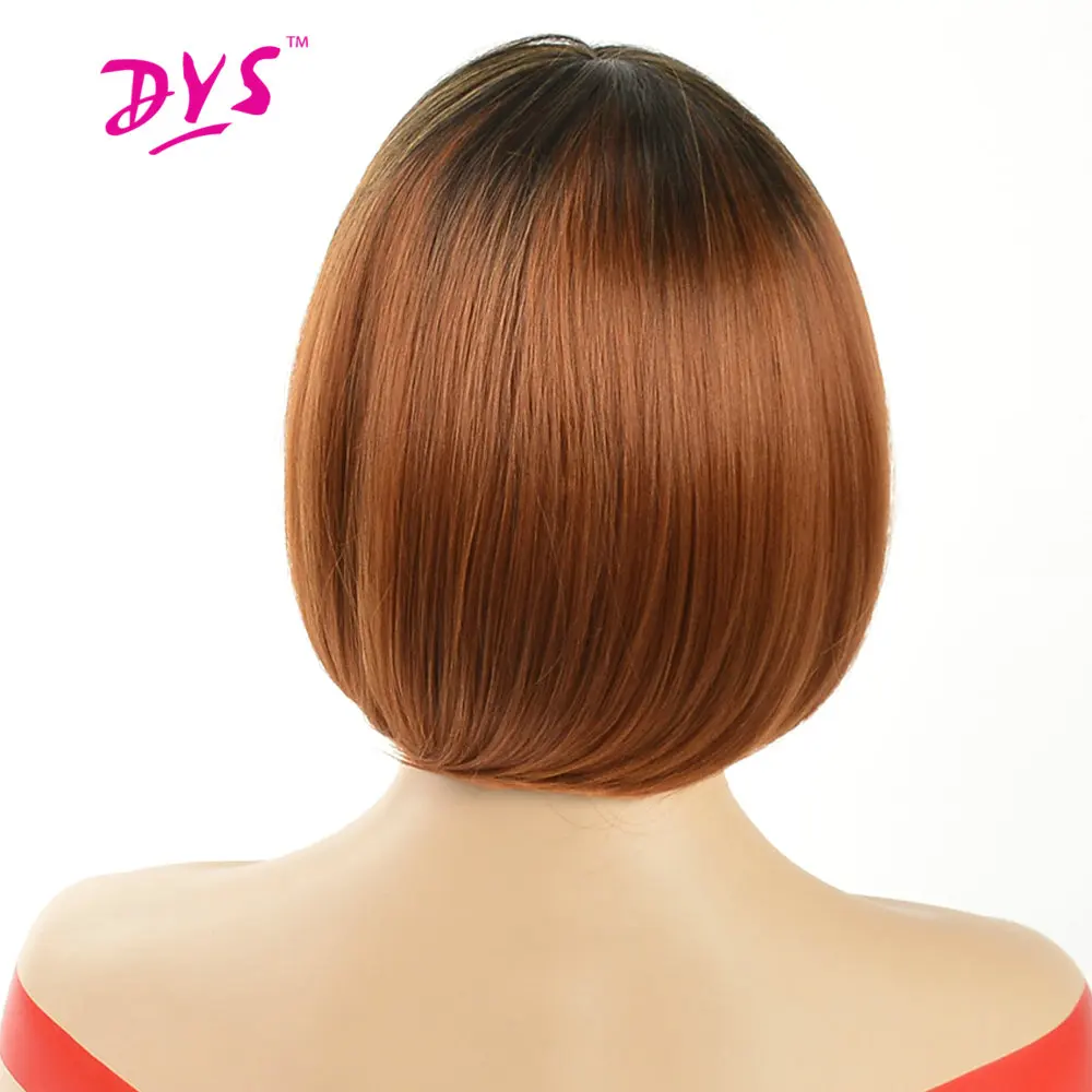 Женские синтетические волосы Deyngs Pixie Cut черные короткие прямые с линзами из