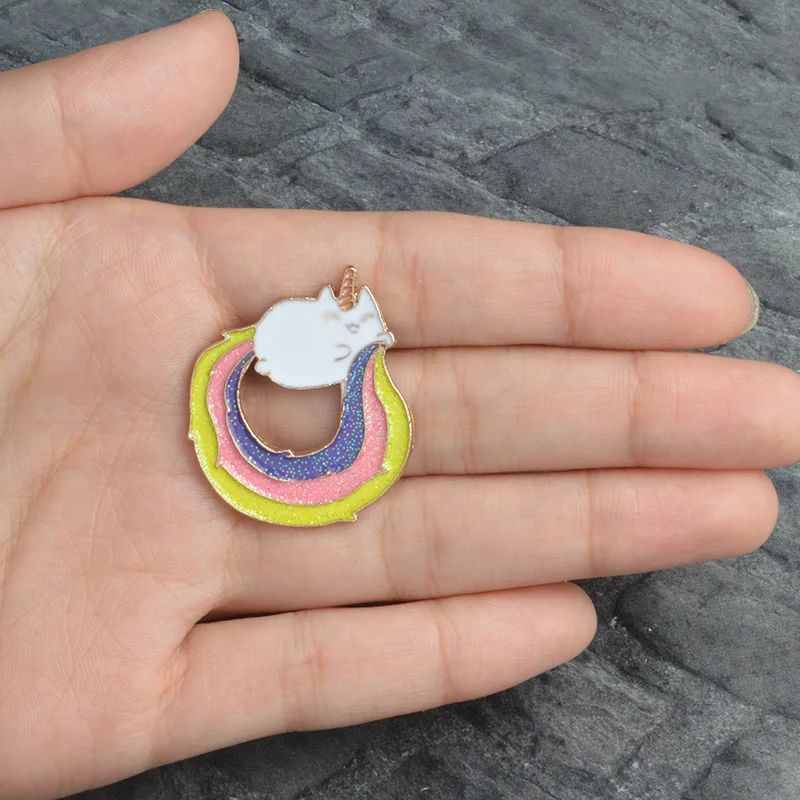 

Trendy Alloy Cute Cartoon Cat Rainbow Brooch Pins Women Girls Gifts