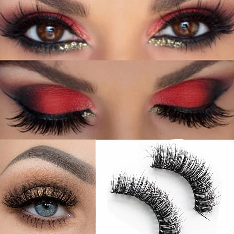 10 Pairs Handmade Cotton Stalk Water Mink False Eyelashes Cross Messy Dense Natural Eye Lashes Stage Makeup Eyelashes|Накладные