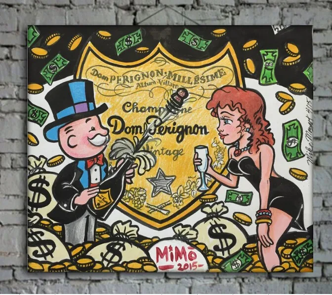 Популярная майка Моцарт дяди художественные работы на холсте поп арт Картина