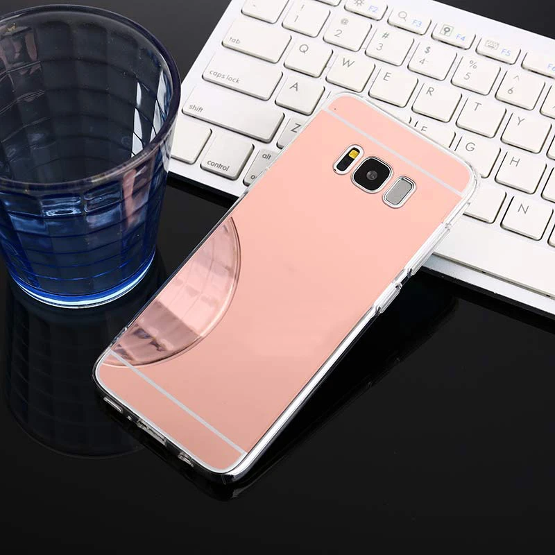 Гальванический зеркальный чехол для Samsung Galaxy A7 A6 A8 Plus A9 2018 S8 S9 S10 S10e мягкий