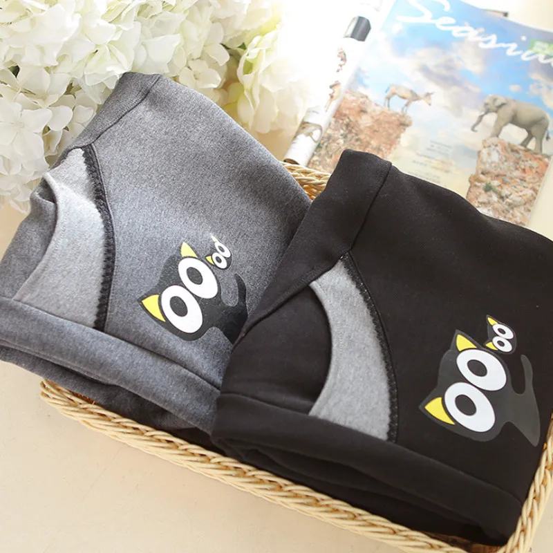 Бархатные брюки для беременных с котом хлопковые осенне-зимние теплые