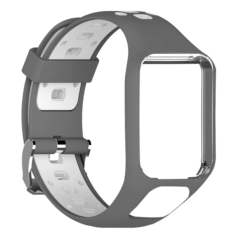 gray white Сменный ремешок для наручных часов Силиконовый ремешок для TomTom 2 3 серии Runner 2 3 Spark Series Golfer 2 Adventurer gps часы - Цвет: gray white