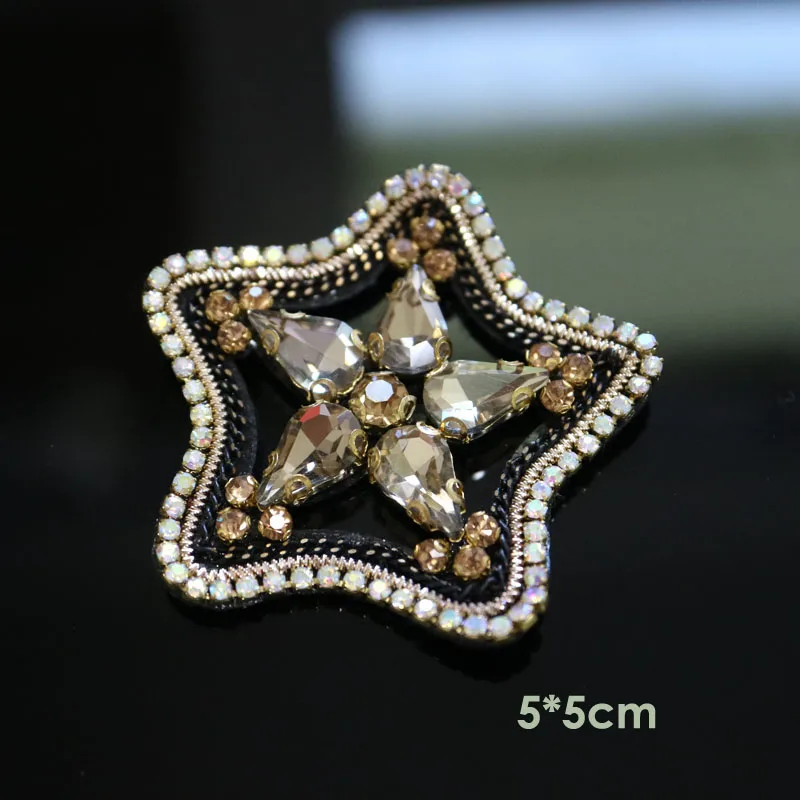 Модные нашивки ручной работы со звездным глазом для губ расшитые бисером одежды