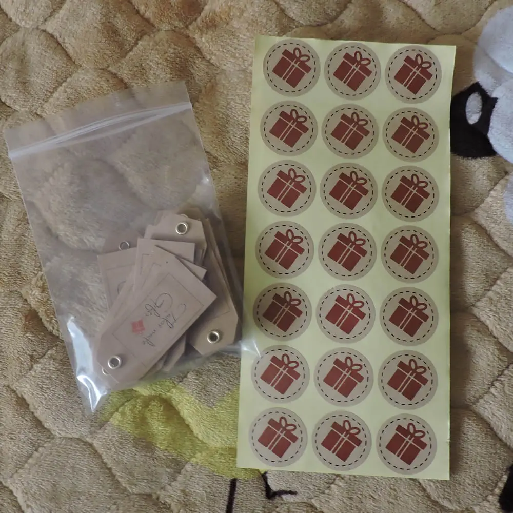 

custom printed logo brown kraft paper adhesive sticker label