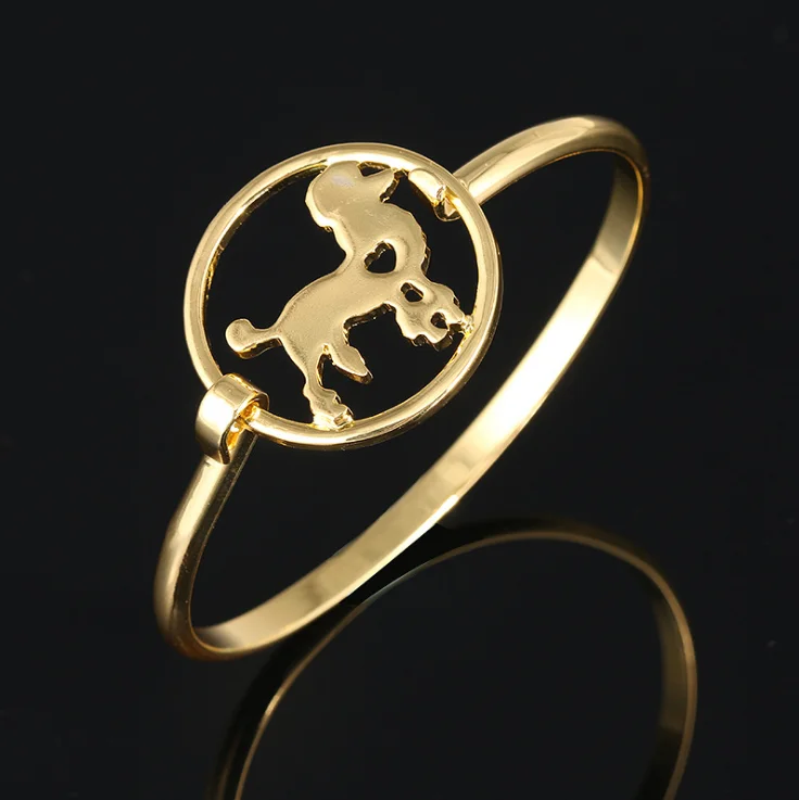 Новый Дизайн Животное Собака Пудель Браслет и Золотой цвет 5 шт./лот|bangle designer|designer