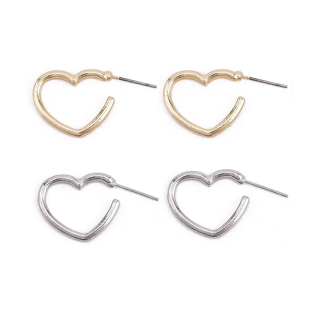 Hollow Heart Stud Earrings Female 2018 Fashion Jewelry Simple Delicate Women Party Earings Gold Silver Color Boucle D Oreille | Украшения и
