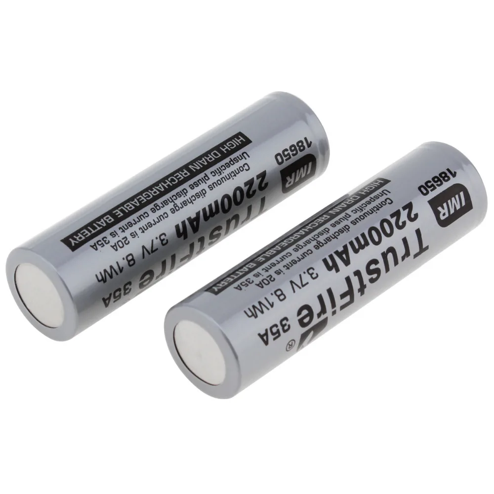 TrustFire IMR 18650 2200 мАч 35A 3 7 в перезаряжаемая батарея литиевые батареи с защищенной
