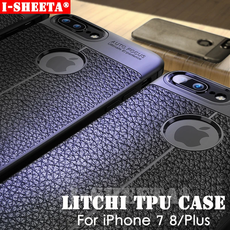 Зернистый чехол для iPhone 7 8 Plus iPhone7 iphone8 plus тонкий кожаный из мягкого ТПУ силикона |