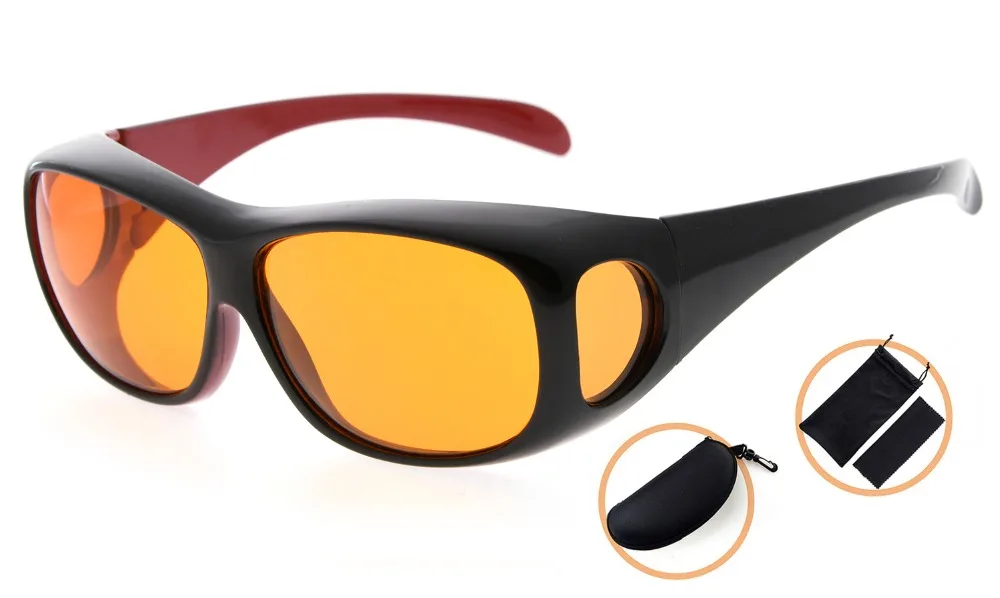 DSXM1806 Eyekepper синий светильник, огромные защитные анти-синие блокирующие компьютерные очки с Экстра янтарными линзами