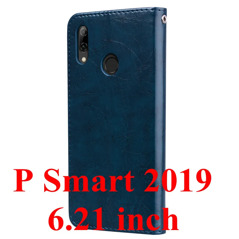 Для huawei P Smart чехол POT-LX3 POT-LX1 силиконовый кошелек кожаный чехол для huawei P Smart FIG-LX1 LX2 LX3 FIG-LA1 чехол флип - Цвет: Blue