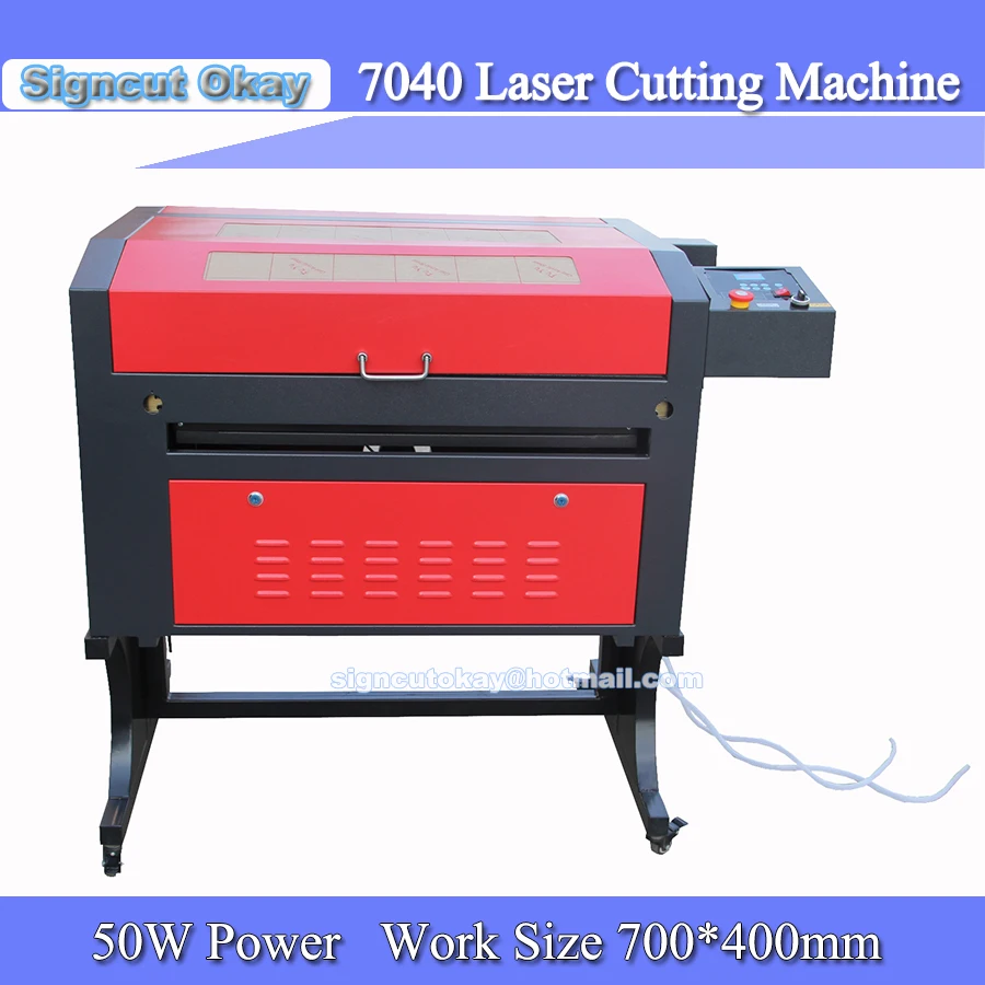 

Laser Engraver 220/110V 50W 7040 with USB port, life system / up and down Table Laser Red Positioning Plywood Cutting Machine