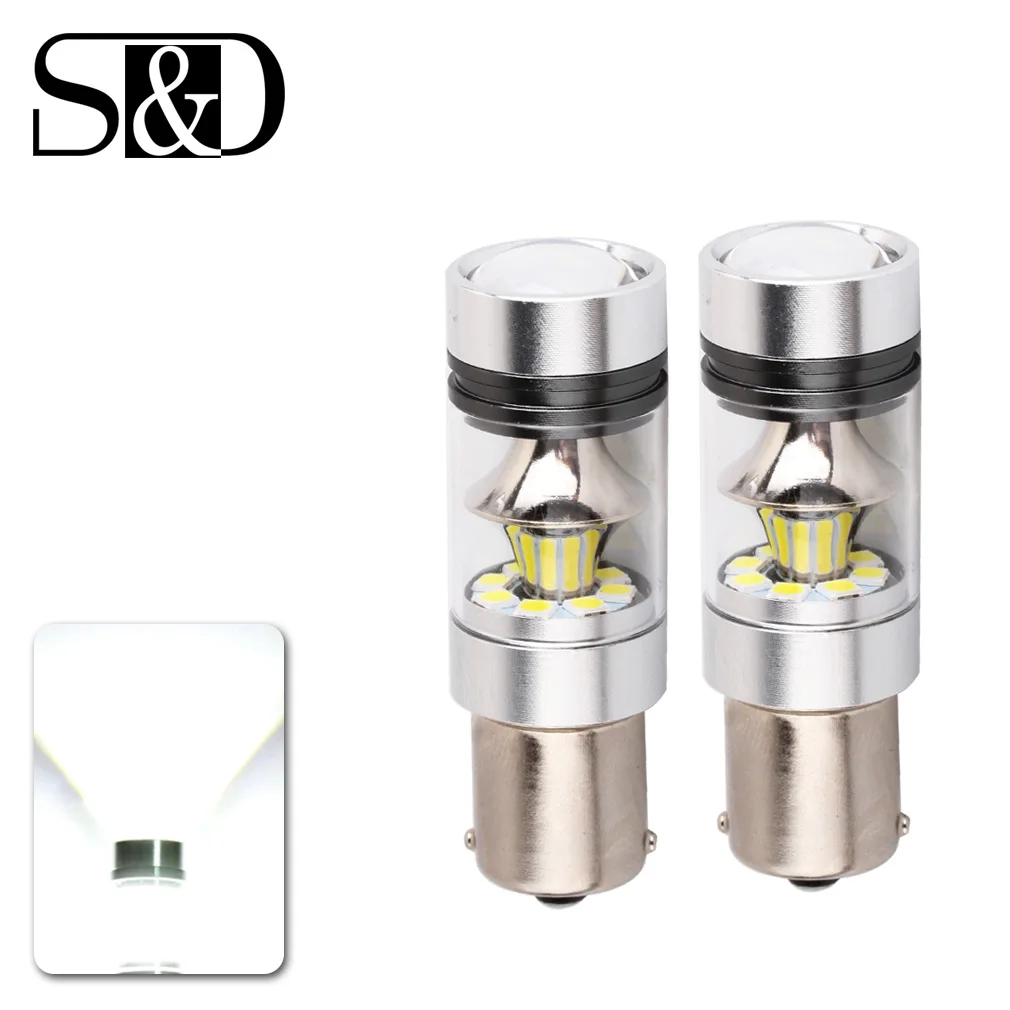 1156 BA15S P21W R5W 1200LM светодиодный лампы Противотуманные фары Дневные Фары Светильник хвост фар дальнего света DRL Дневной runnight обратный 100W 6000K белый 3030 20SMD 12 V-24 V
