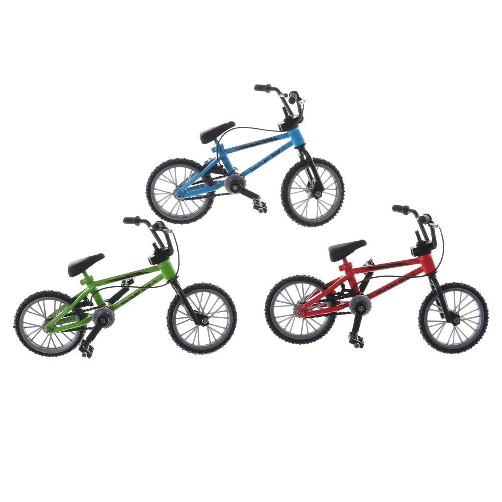 Фото Милые мини-Пальчиковые игрушечные велосипеды BMX горный велосипед BMX Фикси велосипед Скутер для пальца игрушка креативный игровой костюм дл... №2