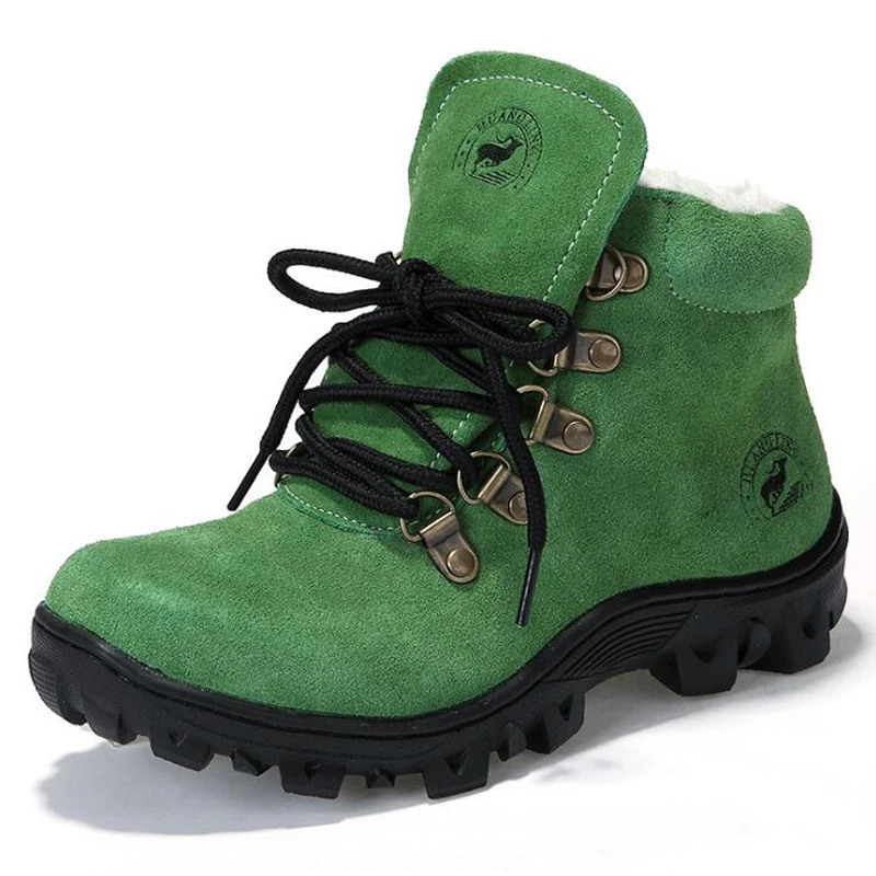 Детские зимние ботинки из натуральной кожи для мальчиков и девочек на