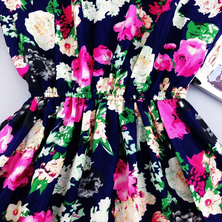 2017 vestidos mujer Женская одежда кружевное шифоновое платье с принтом повседневное