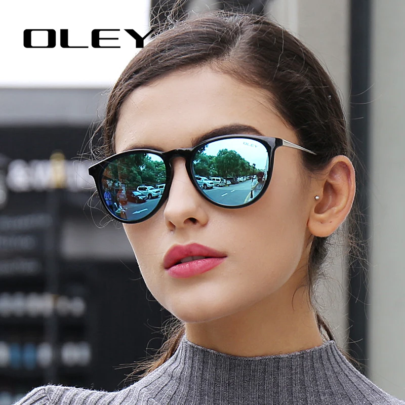 Женские солнцезащитные очки OLEY Cat Eye брендовые дизайнерские поляризационные с