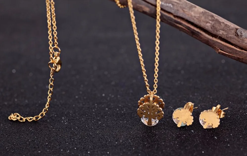 Ожерелье с листьями из нержавеющей стали | Украшения и аксессуары