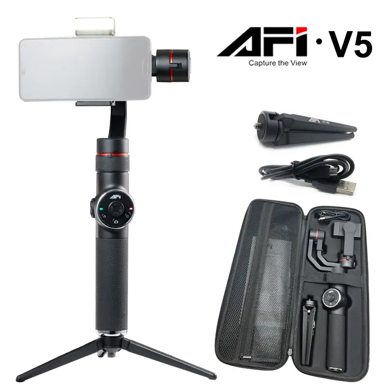 V5 AFI V5 3 оси Gimball Dslr стабилизатор для Телефон ручной смартфон Selfie палочки для Iphone X 8 7 samsung s9 S8 и действие Камера - Цвет: V5