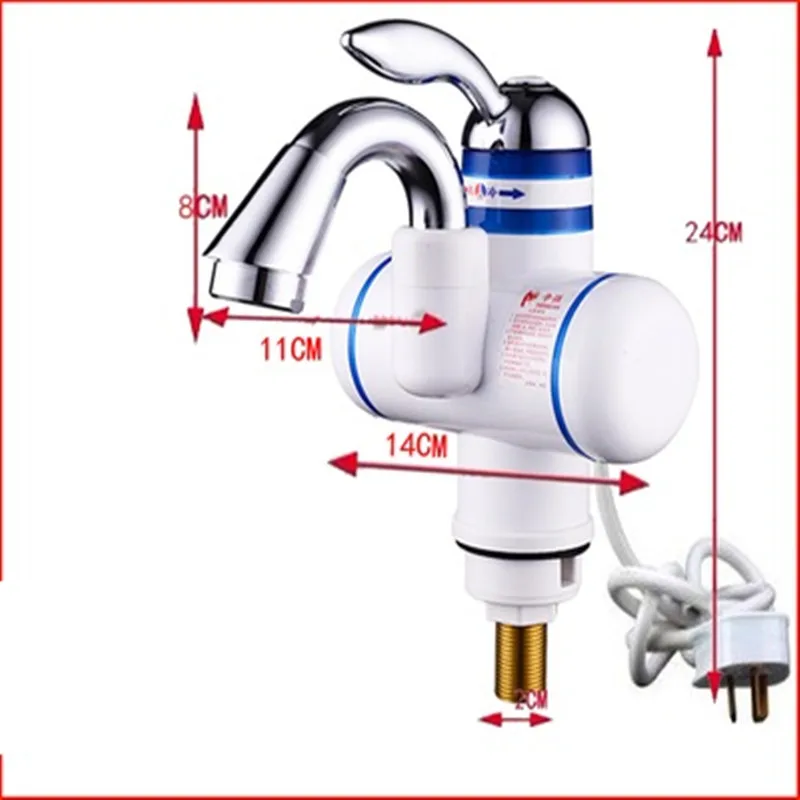

W818-10,3000W Instant Hot Water Faucet,Electric Instant Water Heater,Tap Kitchen Electric Hot Water Tap,Heating Faucet EU Plug