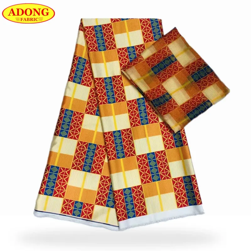 Африканская нигерийская шелковая кружевная ткань с принтами 4 ярдов высокого